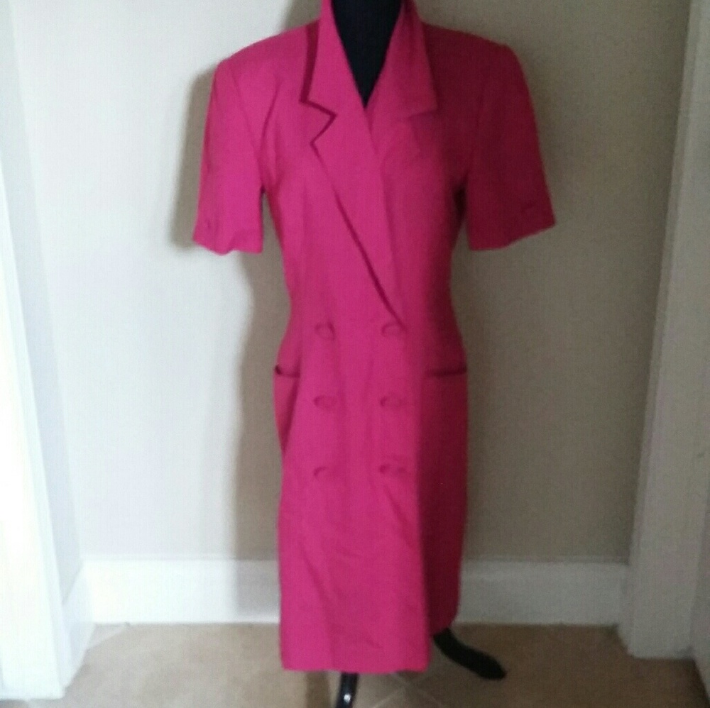 Gorgeous hot pink blazer dress